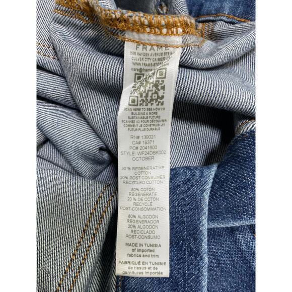 Frame Modern Pocket Blue Cotton Midi Skirt Size 28 - Picture 5 of 5